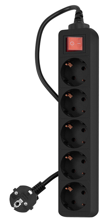 Сетевой фильтр PC Pet AP01006-3-BK черный