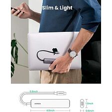 USB-хаб Ugreen CM417-20197 Space Gray (20197)