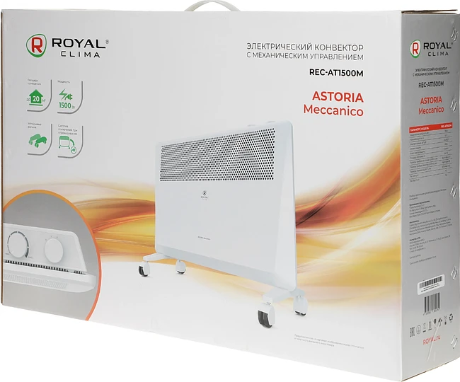 Конвектор Royal Clima Astoria Meccanico белый (REC-AT1500M)
