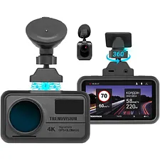 Автомобильный видеорегистратор TrendVision TDR-725 Real 4K 2CH черный