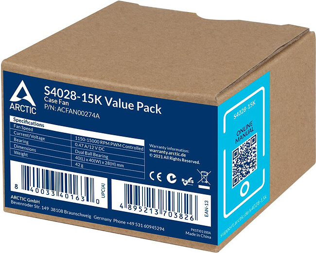 Кулер для корпуса Arctic S4028-6K 5pk (ACFAN00273A)
