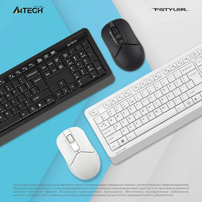Набор периферии A4Tech Fstyler FG1012 черный/серый