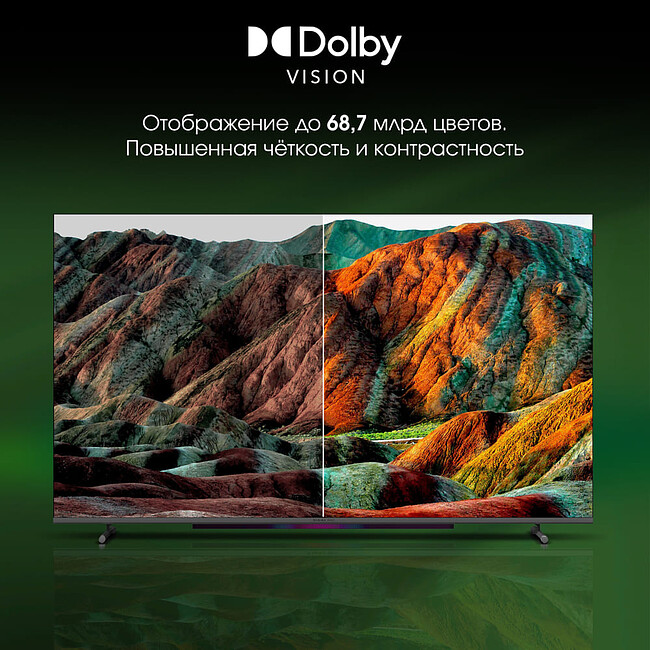 Телевизор Digma Pro 65L черный/серебристый