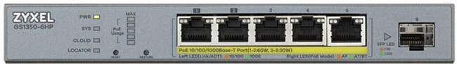 Коммутатор Zyxel GS1350-6HP-EU0101F