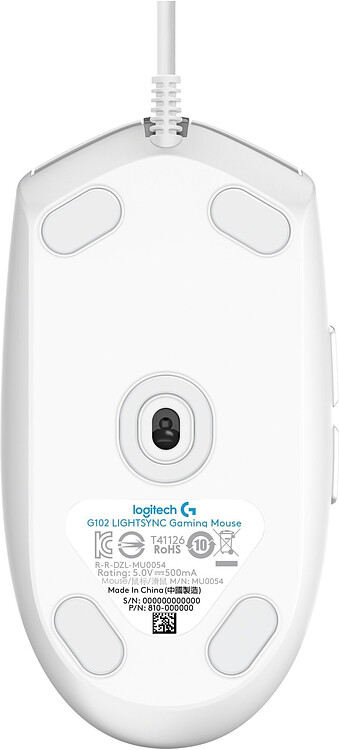 Мышь Logitech G102 LightSync белый (910-005809)