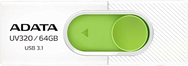 USB Flash-накопитель A-Data AUV320-64G-RWHGN 64GB белый/зеленый