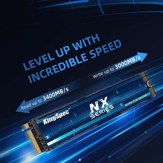SSD диск Kingspec 256Gb M.2 2280 0.9 DWPD (NX-256)