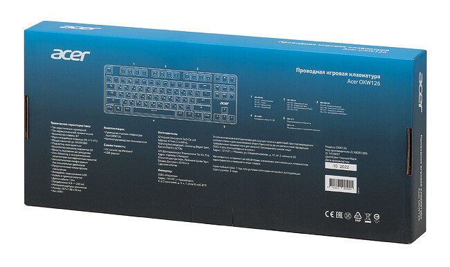 Клавиатура Acer OKW126 черный (ZL.KBDEE.00G)