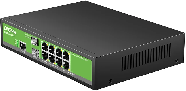Коммутатор Digma DSW708G-2S-T