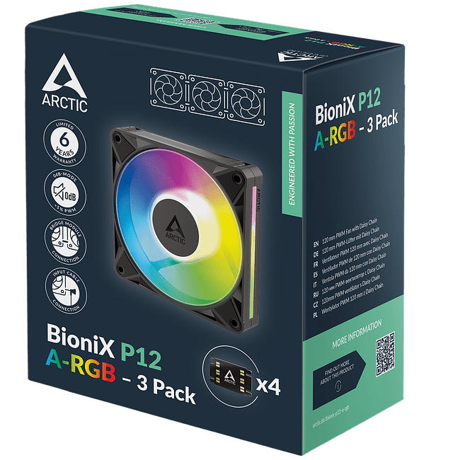 Вентилятор для корпуса Arctic BioniX P12 A-RGB 3 Pack (ACFAN00337A)