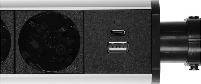 Разветвитель Premier PX/BL-VRT-3R-2USB-GRE серый