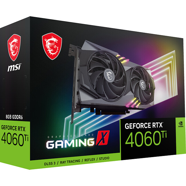 Видеокарта MSI GeForce RTX 4060 Ti Gaming X 8G GDDR6 RTL (912-V515-022)