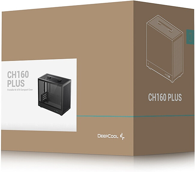 Корпус DeepCool CH160 Plus miniITX без БП черный (R-CH160-BKNGM0-G)