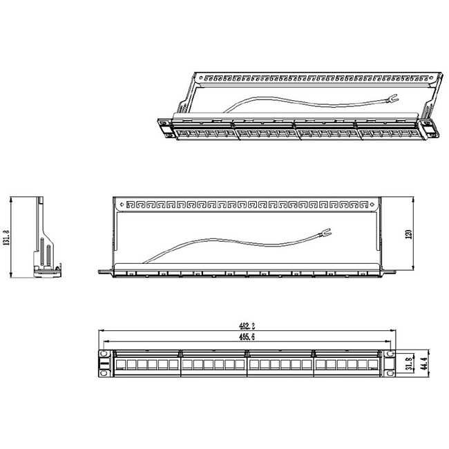 Патч-панель Hyperline PPBL6-19-24-RM