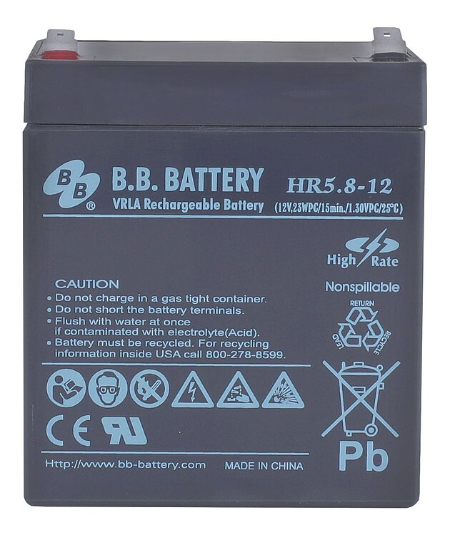 Аккумулятор для ИБП B.B. Battery 12V 5.8Ah (HR 5.8-12)