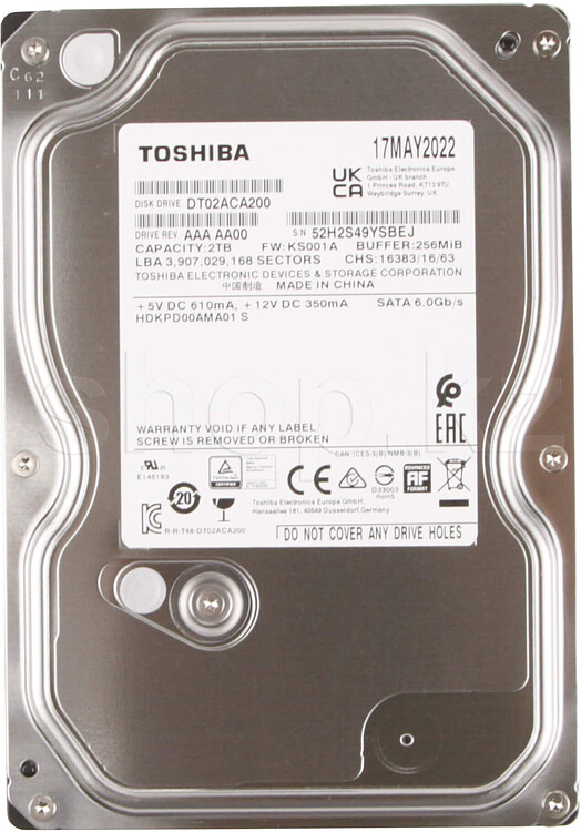 Жесткий диск Toshiba 2TB (DT02ACA200) Жесткий диск Toshiba 2TB (DT02ACA200)