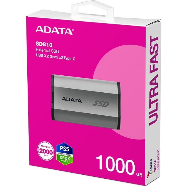 Внешний накопитель A-Data 2TB EXT SD810-2000G-CBK