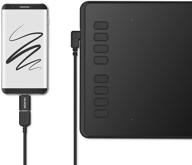 Графический планшет Huion Inspiroy черный (H950P)