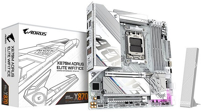 Материнская плата GigaByte X870M Aorus Elite WIFI7 Ice rev. 1.0