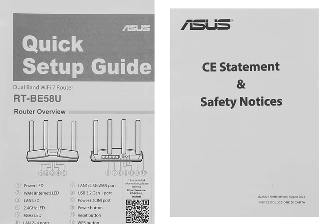 Роутер Asus RT-BE58U BE3600 черный