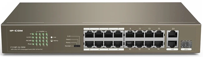 Коммутатор IP-COM F1118P-16-150W