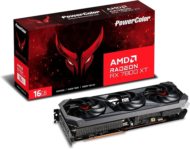 Видеокарта PowerColor RX 7800XT Red Devil 16GB GDDR6 (RX7800XT 16G-E/OC)