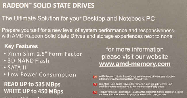 SSD диск AMD Radeon R5 256GB R5SL256G (183382)