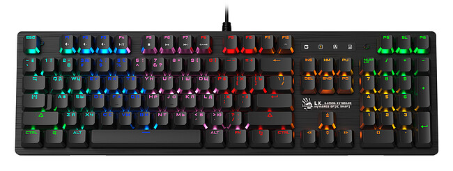 Клавиатура A4Tech Bloody B820R Black/Red Switch