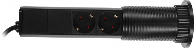 Разветвитель Premier PX/BL-VRT-3R-2USB-BLK черный