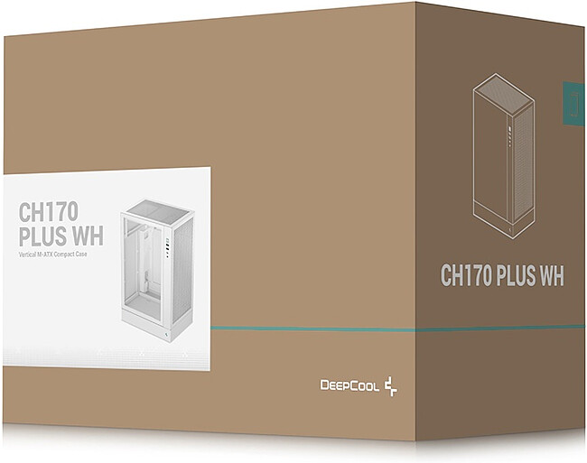 Корпус DeepCool CH170 Plus WH miniITX без БП белый (R-CH170-WHNGM0-G)