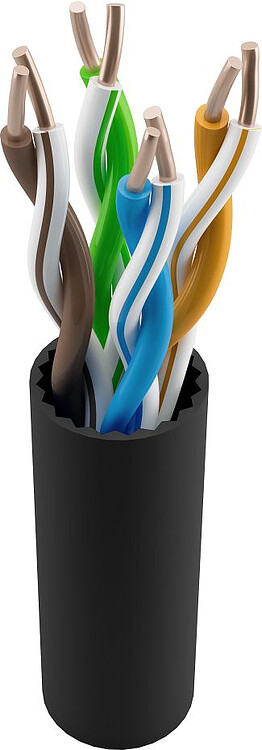 Кабель информационный NTSS NTSS-OUT-UTP4-5Е-PE-BL черный