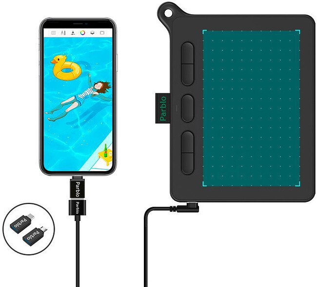 Графический планшет Parblo Ninos S Black