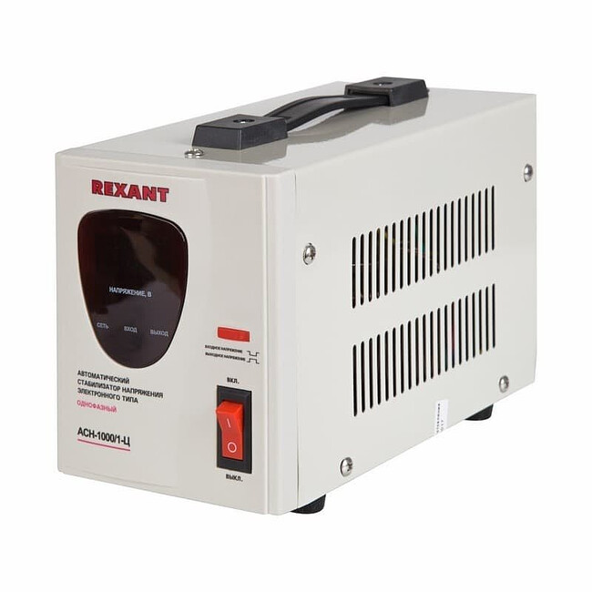 Стабилизатор напряжения Rexant AСН-1 000/1-Ц серый (11-5001) Стабилизатор напряжения Rexant AСН-1 000/1-Ц серый (11-5001)