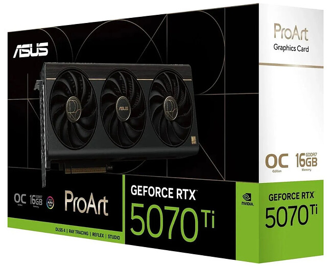 Видеокарта ASUS ProArt GeForce RTX 5070 Ti OC 16GB GDDR7 PROART-RTX5070TI-O16G (90YV0NR0-M0NA00)
