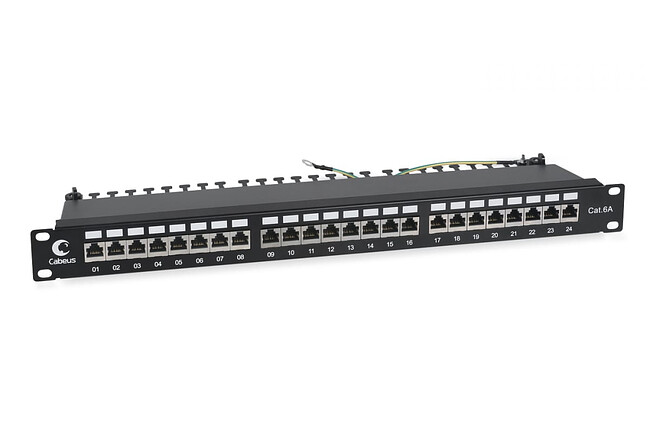 Патч-панель Cabeus PL-24-Cat.6a-SH-Dual