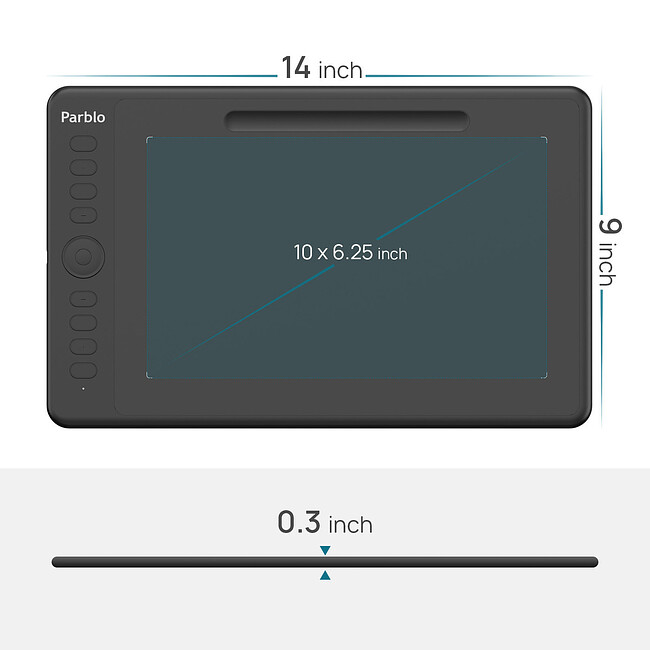 Графический планшет Parblo Intangbo M Black