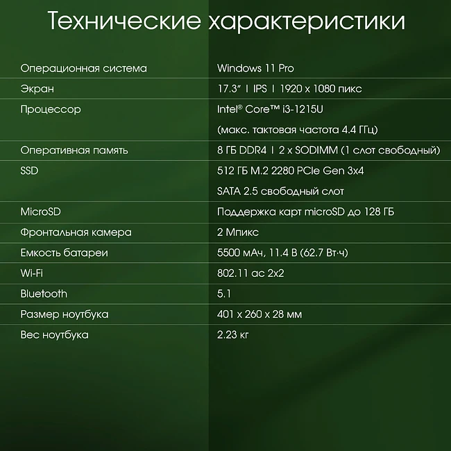 Ноутбук Digma Pro Fortis M (DN17P3-8DXW03)