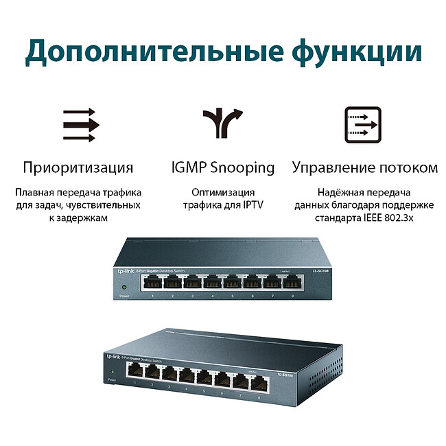 Коммутатор TP-Link TL-SG108