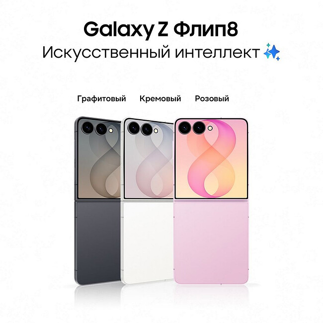 Смартфон Samsung Galaxy Z Flip8 5G 12/512GB Graphite (SM-F776BZKHCAU)