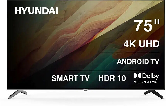 Телевизор Hyundai H-LED75BU7009 черный Телевизор Hyundai H-LED75BU7009 черный