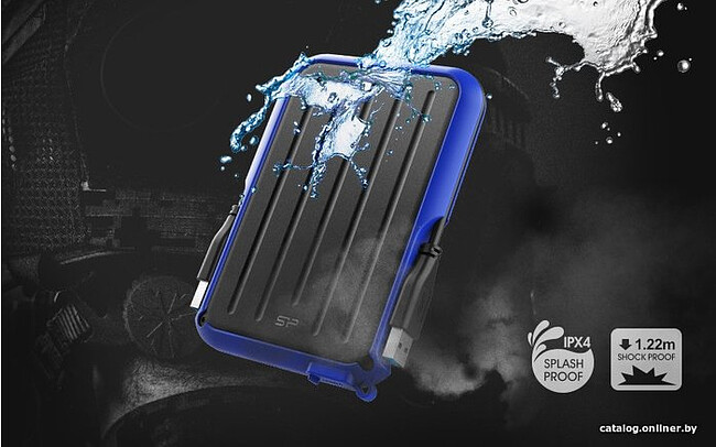 Внешний накопитель Silicon-Power Armor A66 1TB синий (SP010TBPHD66SS3B)
