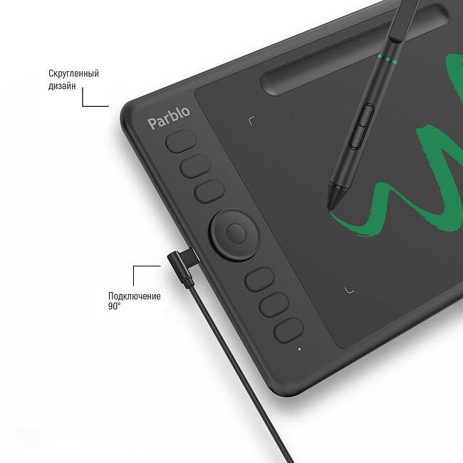 Графический планшет Parblo Intangbo S черный