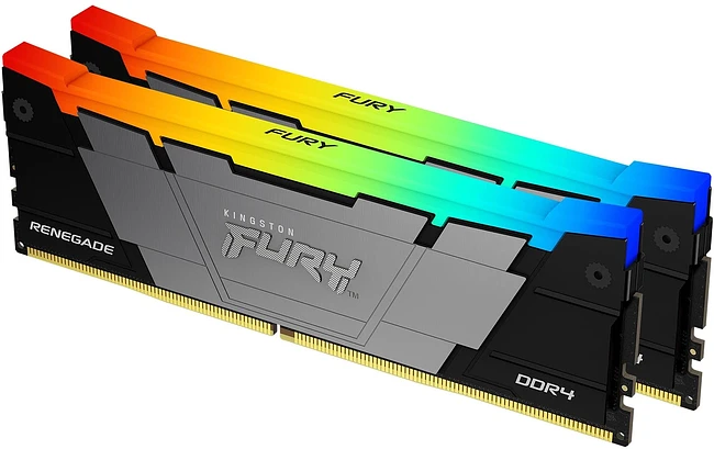 Оперативная память Kingston Fury Renegade Black 64GB DDR4 RGB XMP (KF432C16RB2AK2/64)