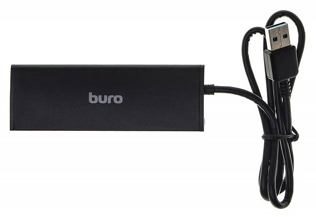 USB-хаб Buro BU-HUB4-0.5-U3.0 черный