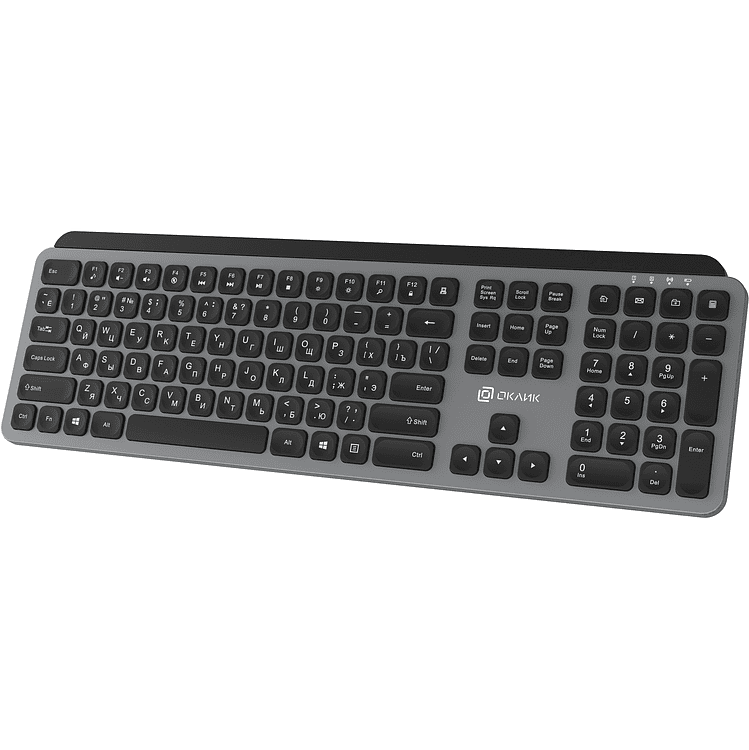 Клавиатура Oklick K859W серый/черный (2002136)