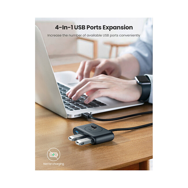 USB-хаб Ugreen CR113-20290 Black (20290)