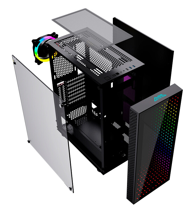 Корпус GMNG GG-CC120 черный без БП