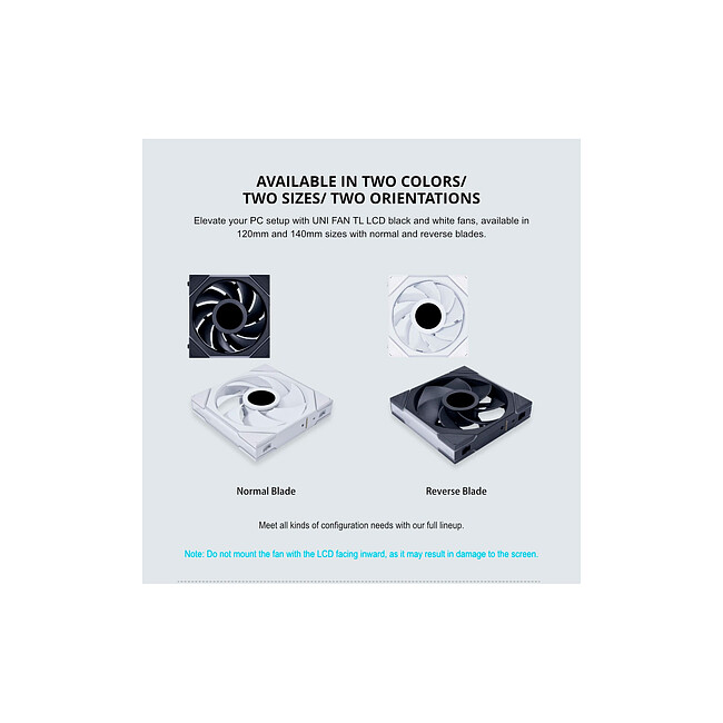 Комплект вентиляторов для корпуса Lian Li Uni Fan TL LCD 120 Black 3шт (G99.12TLLCD3B.00)