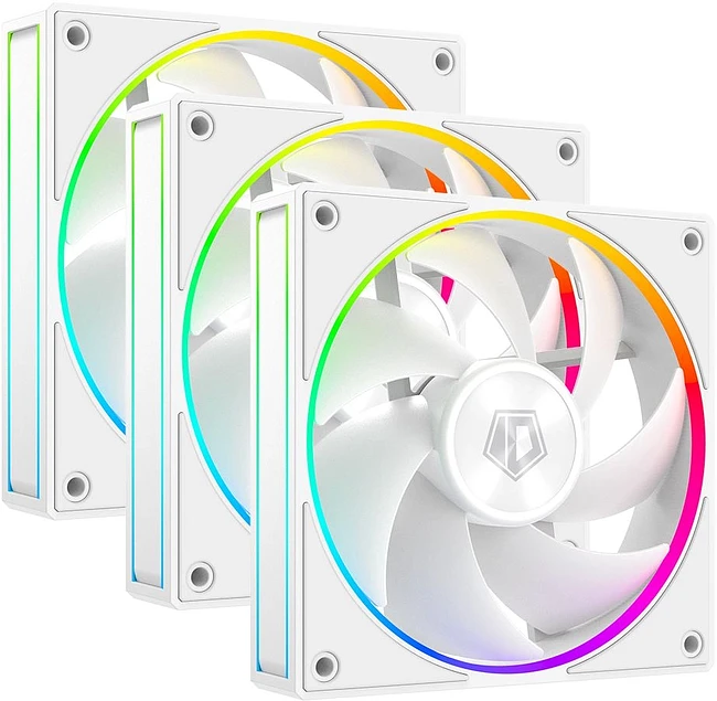 Набор вентиляторов для корпуса ID-Cooling AF-127-ARGB-W Trio White