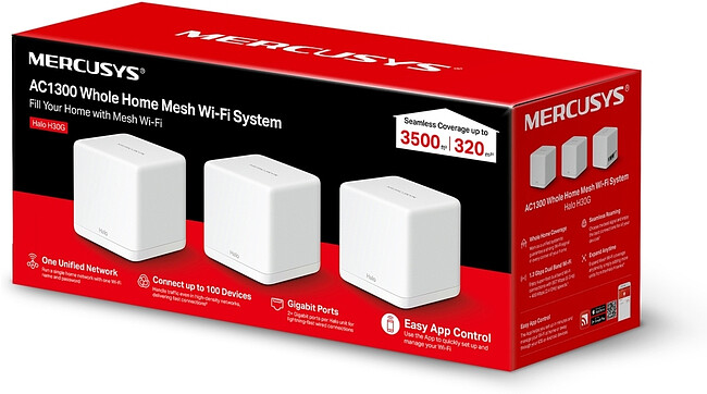 Бесшовная Mesh система Mercusys HALO H30G (3-pack)